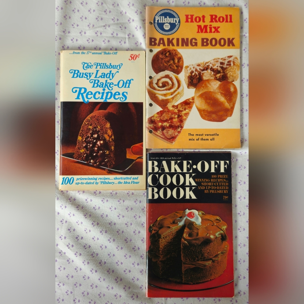 3 PILLSBURY BAKING COOKBOOKS